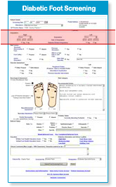  Diabetic foot screening form - amputation